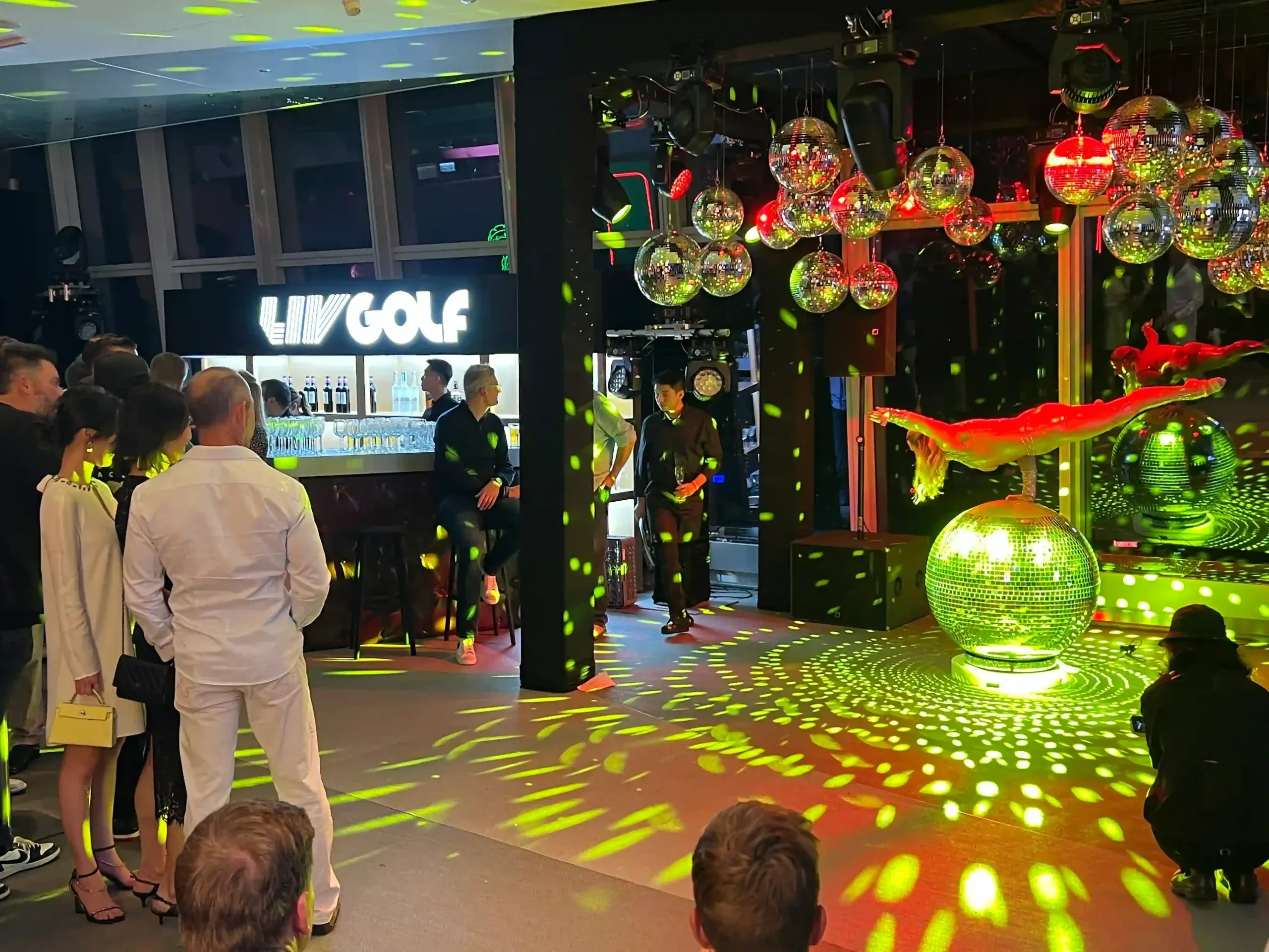 Acrobat on Mirror ball Hong Kong event