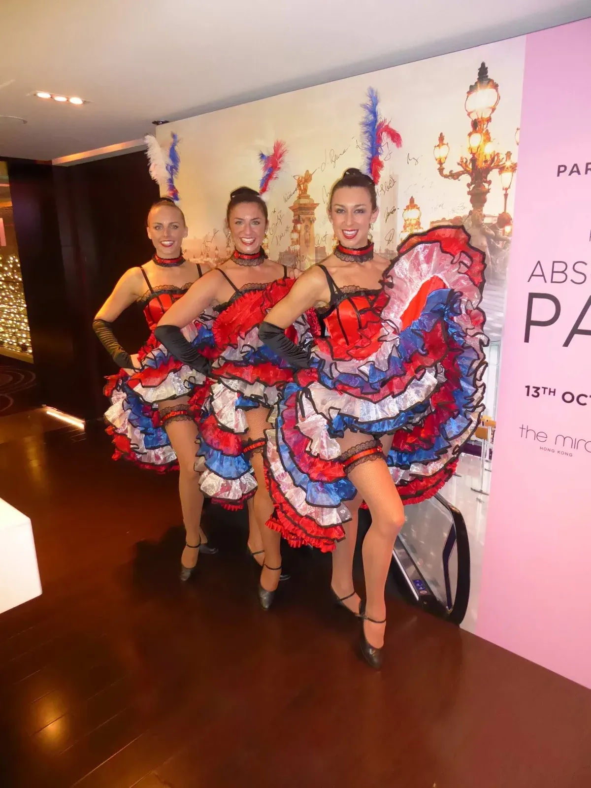 Cancan dancers for Hong Kong corporate event