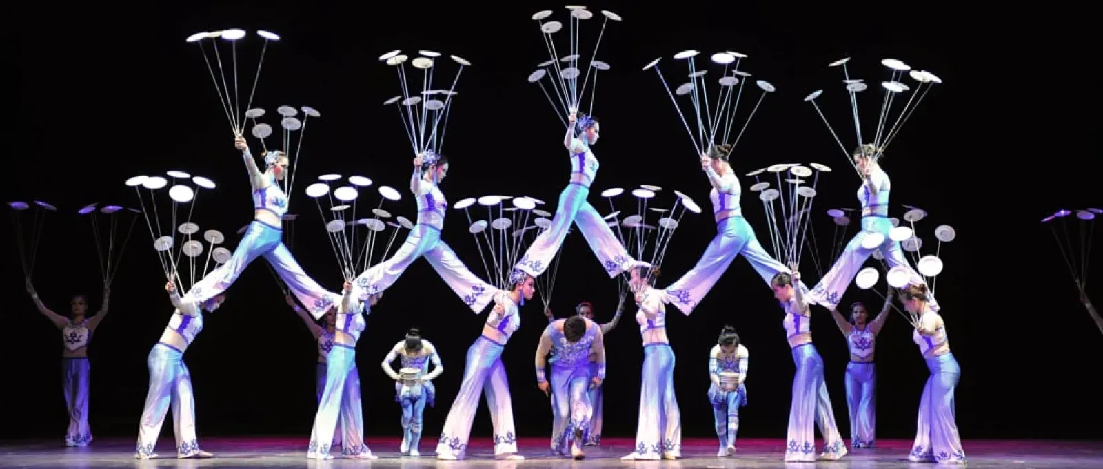 Chinese Performers Acrobats act in Hong Kong