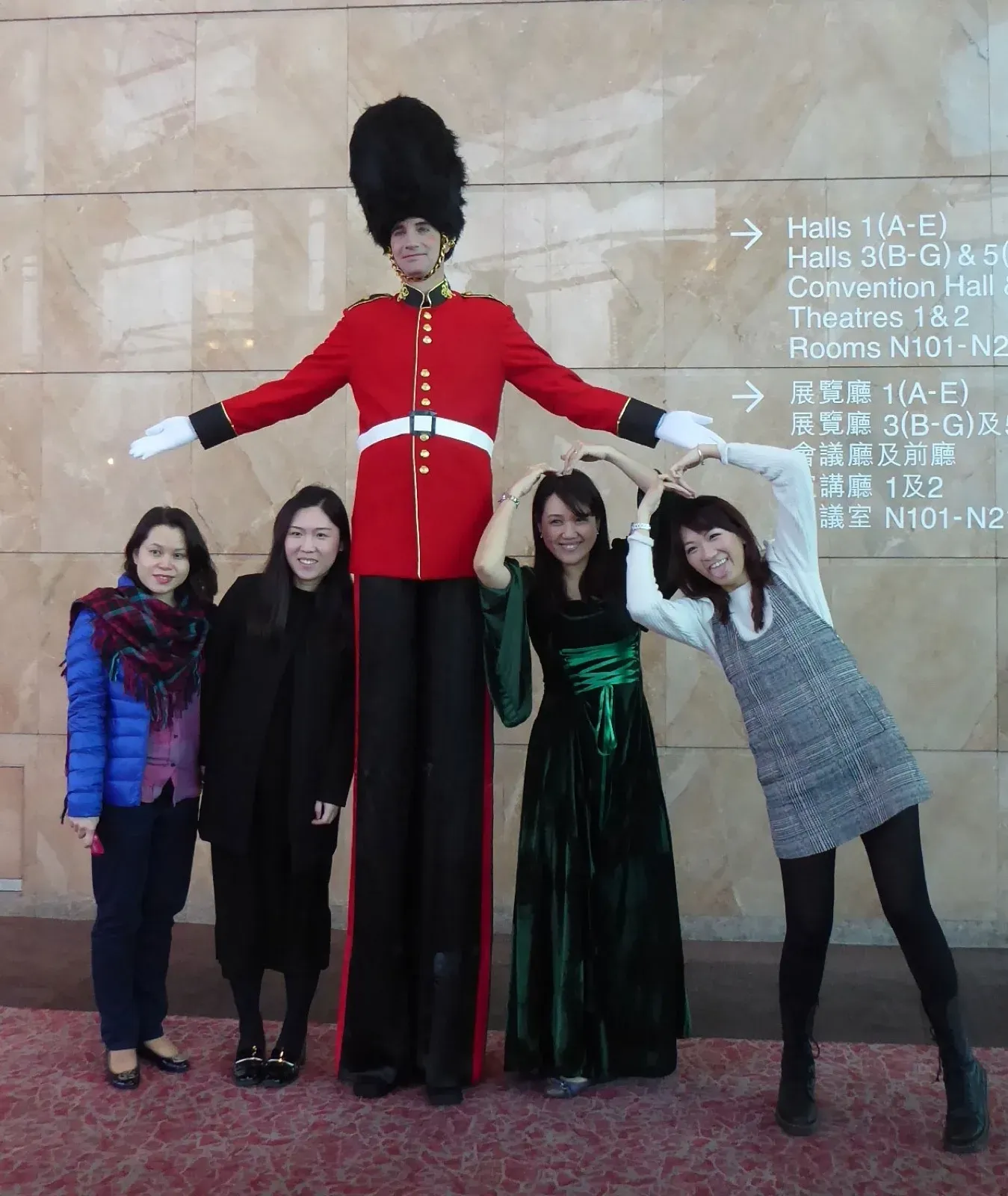 England British guard stilts Walker from UK for Hong Kong event