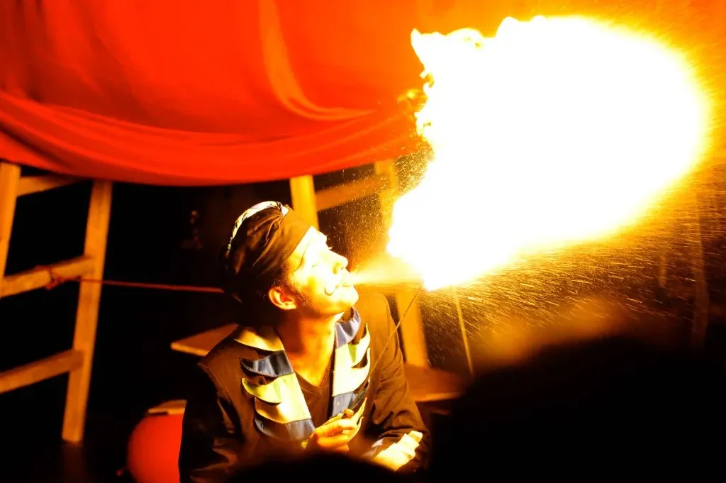 Fire blowing show interactive Hong Kong