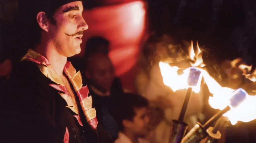 Fire show interactive performance in Hong Kong