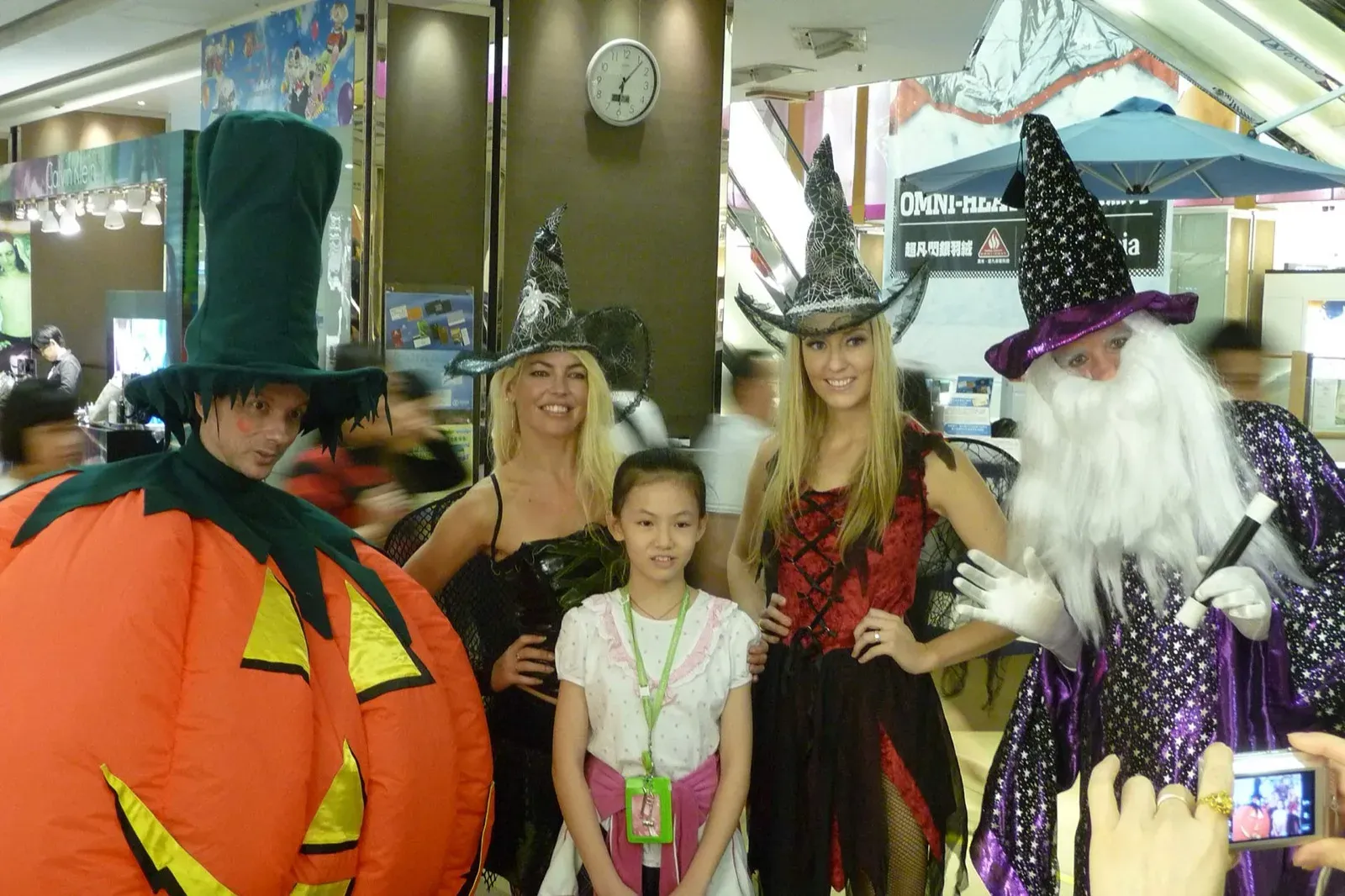 Halloween parade in Hong Kong with pumpkin & witches character
