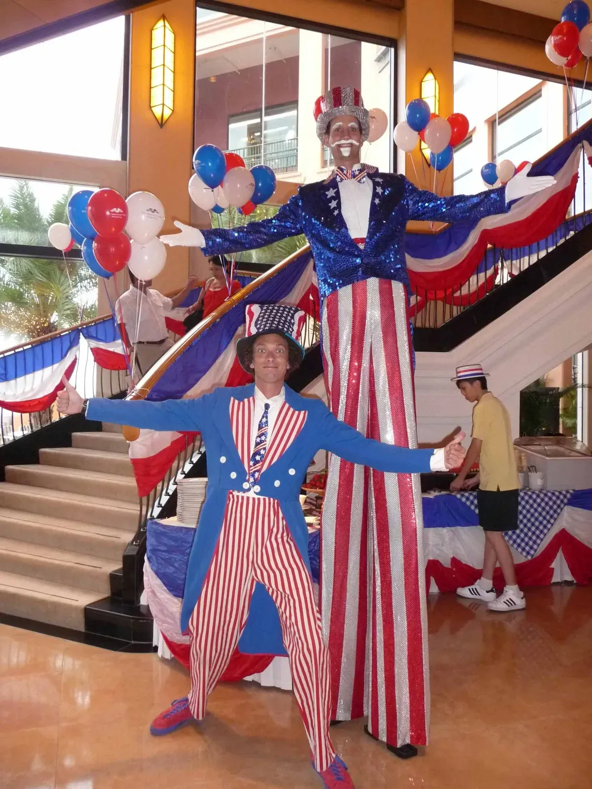 hong kong american club Uncle Sam stilts-walker & juggler