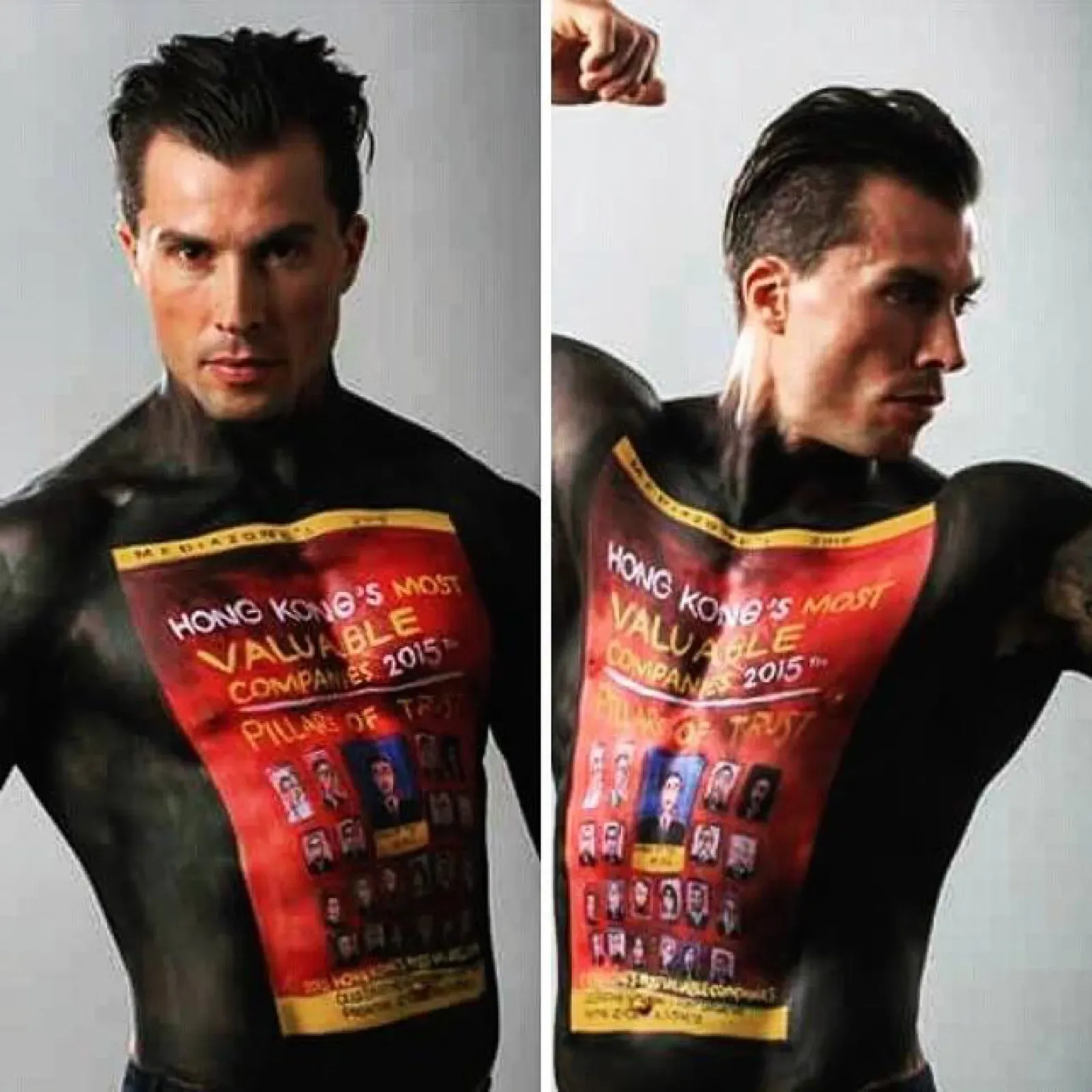Product Launch with Body Painted Model in Hong Kong