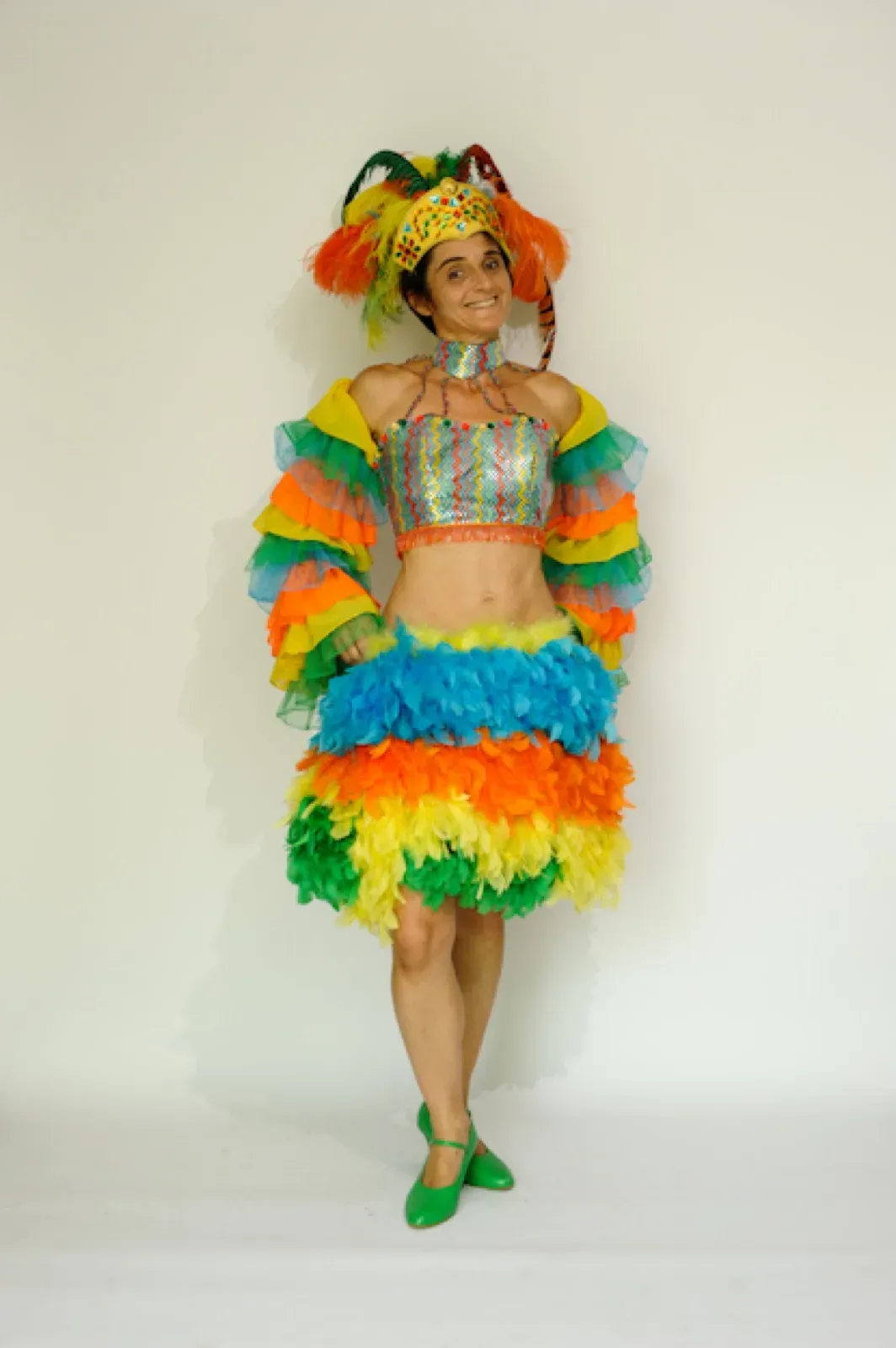 Hong Kong colorful Brazilian carnival costume for samba dancer