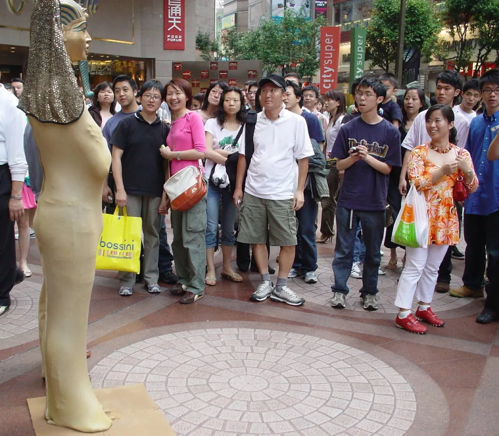 hong kong Egyptian mummy living statue mime character for shopping mall event