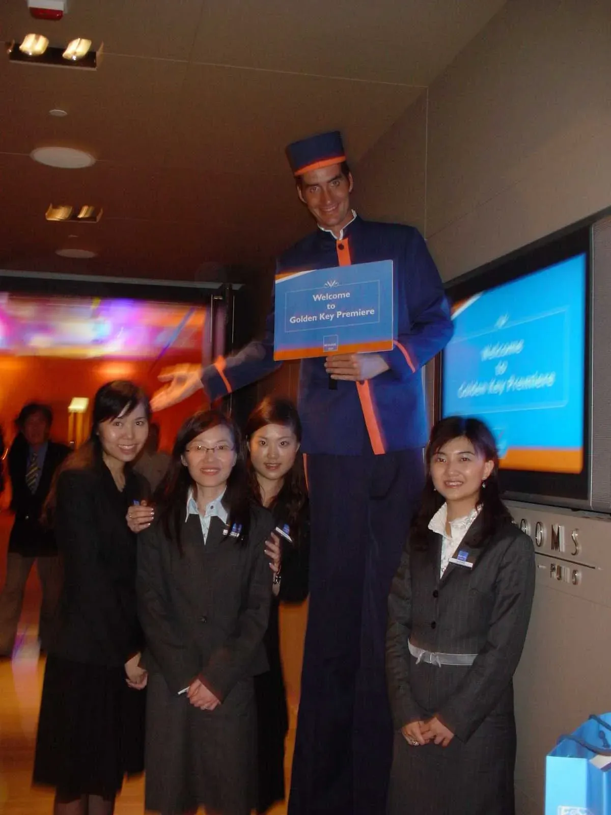 Hong Kong Groom on stilts for Novotel hotel opening event