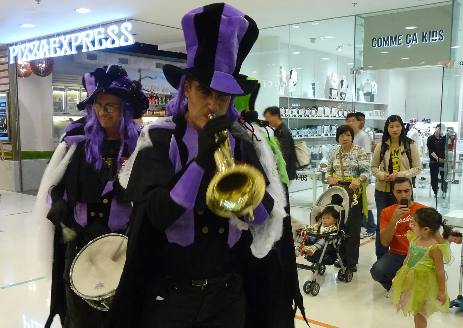 Hong Kong Halloween marching band with scary costume & funny music