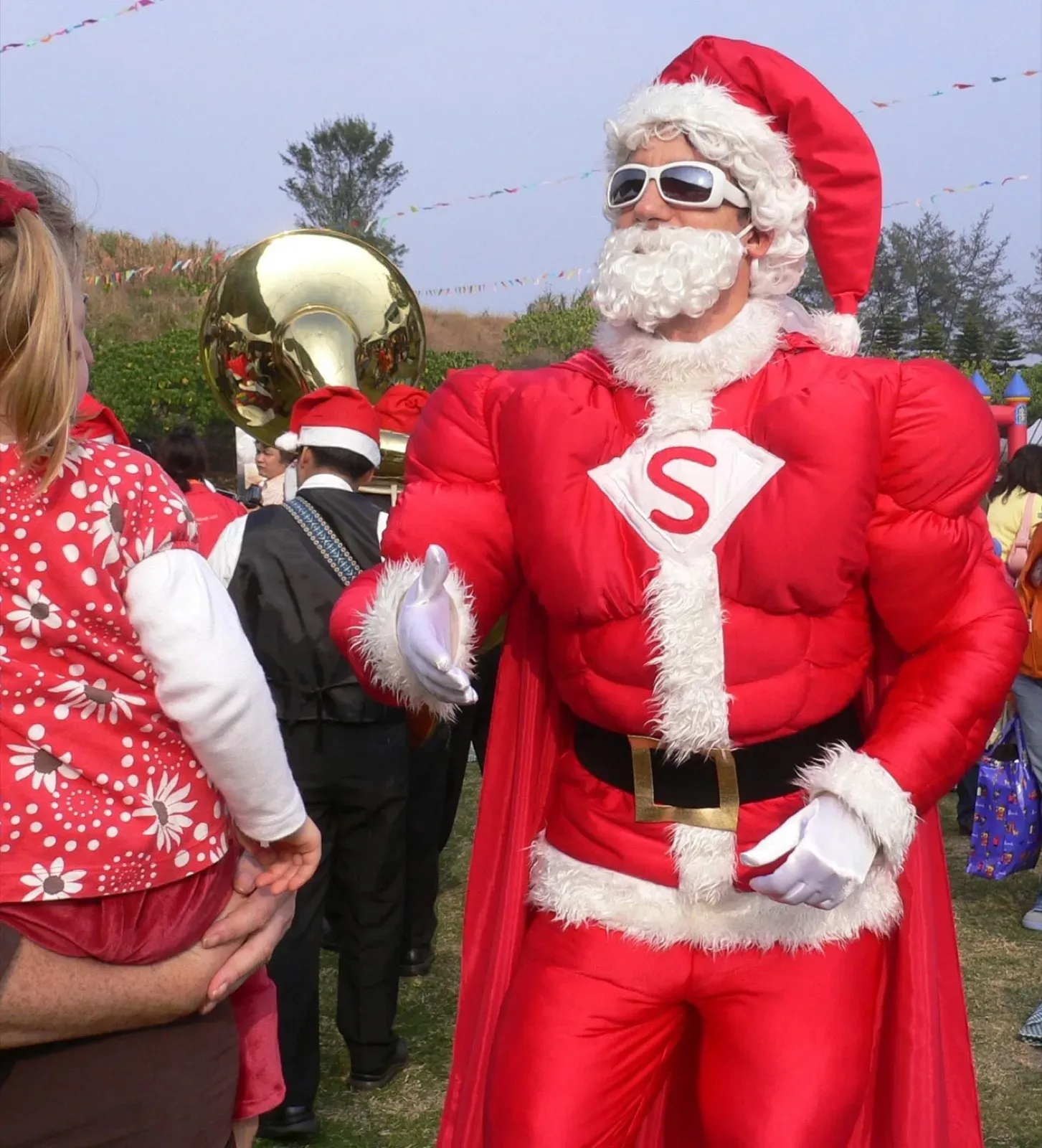 hong kong only Super Santa with Christmas muscles
