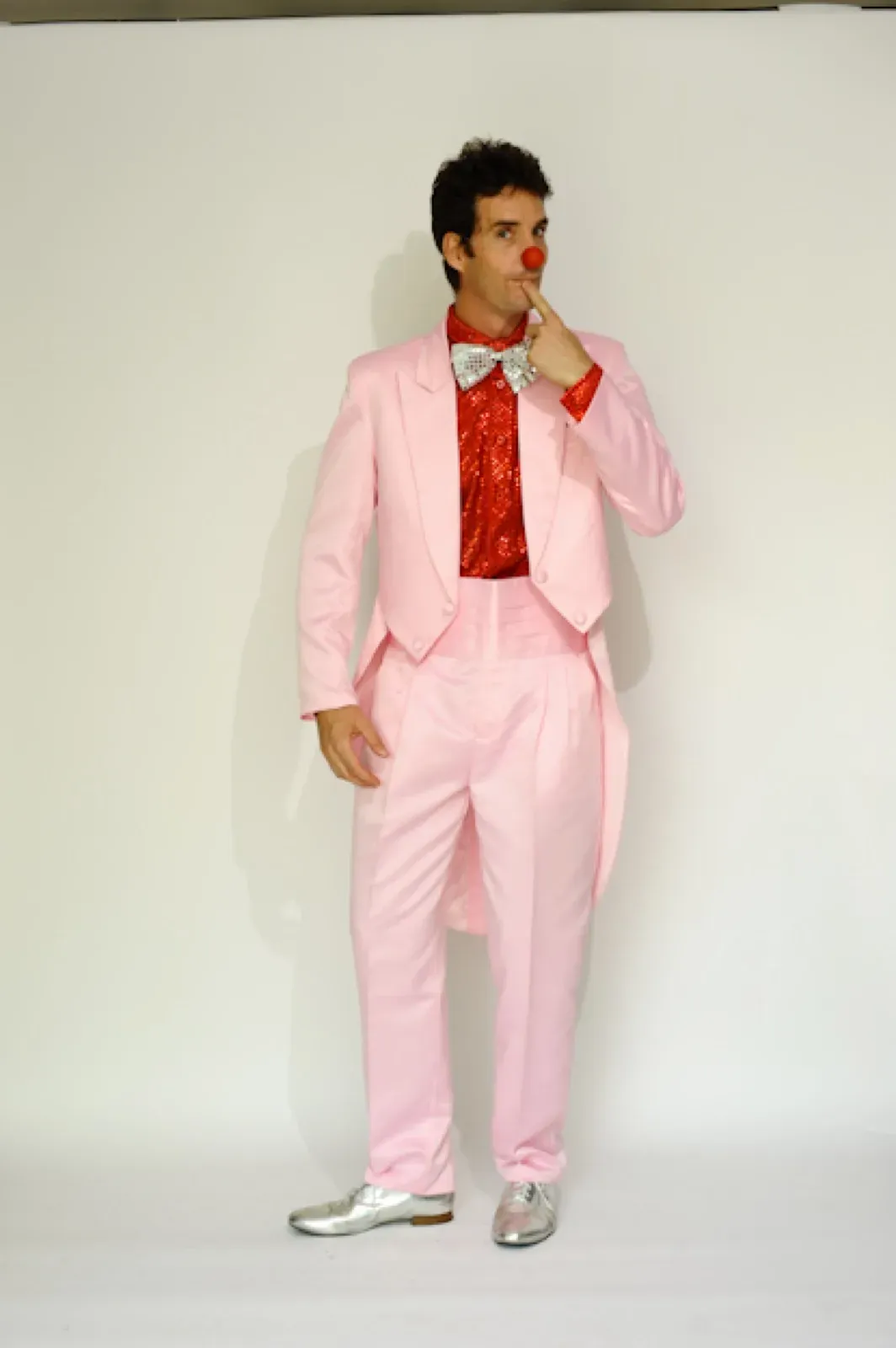 Hong Kong pink tuxedo costume to hire for party event