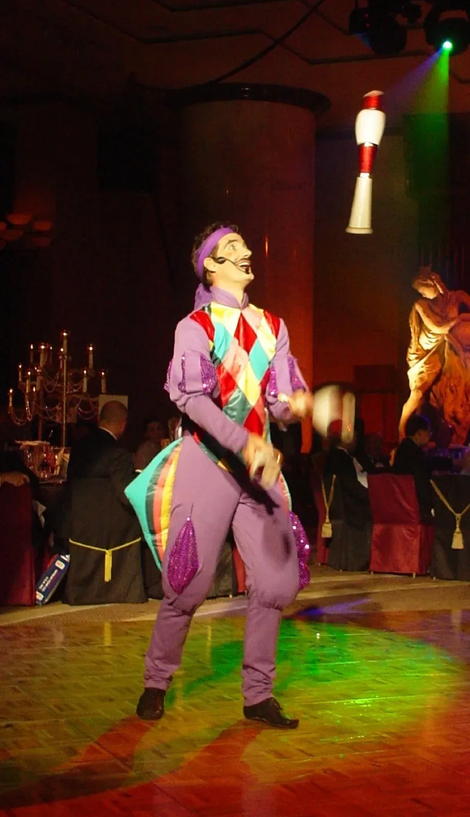 Jester stilts walker for hong Kong cocktail before gala dinner event