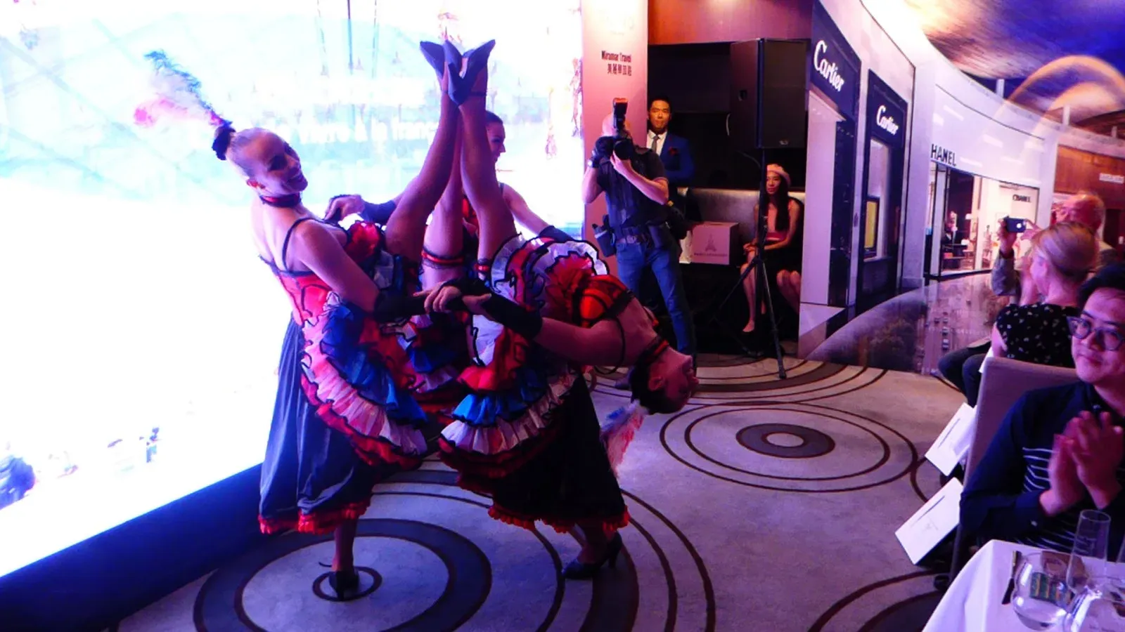 Macau french cancan dancers performer cathedral act for gala dinner in Hong Kong