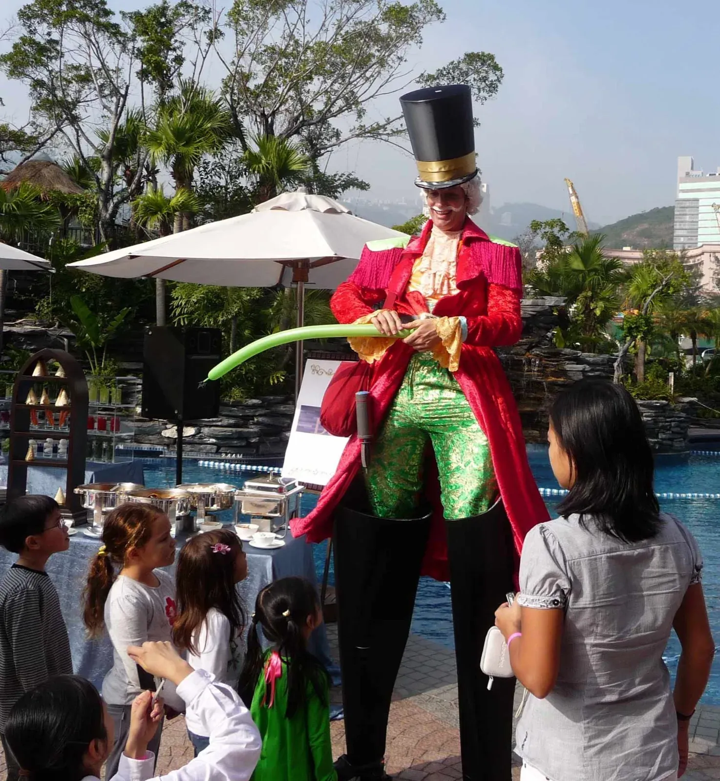 Nutcraker stilts walker perform in Christmas party for Hong Kong club
