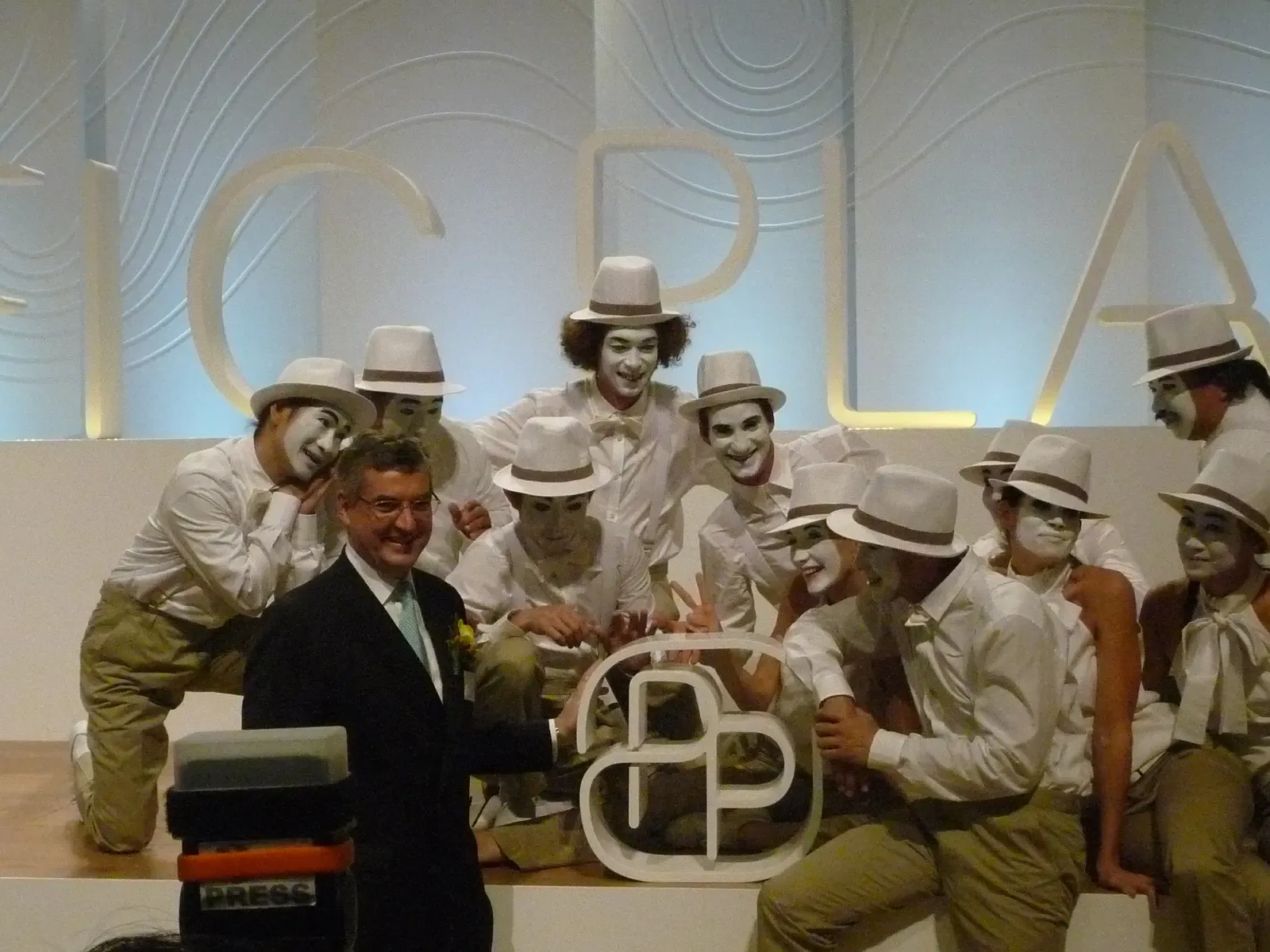 Performers at the Pacific Place relaunch in Hong Kong