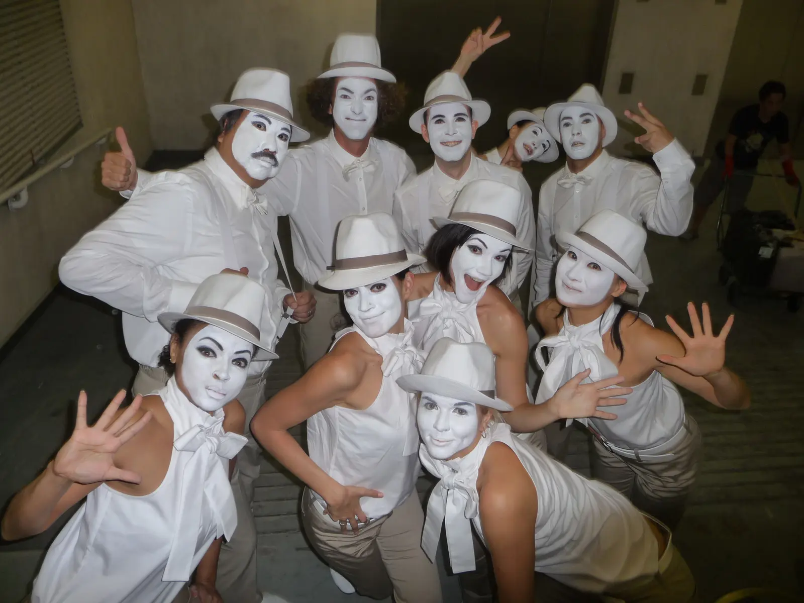 Roving performers at the Pacific Place relaunch in Hong Kong
