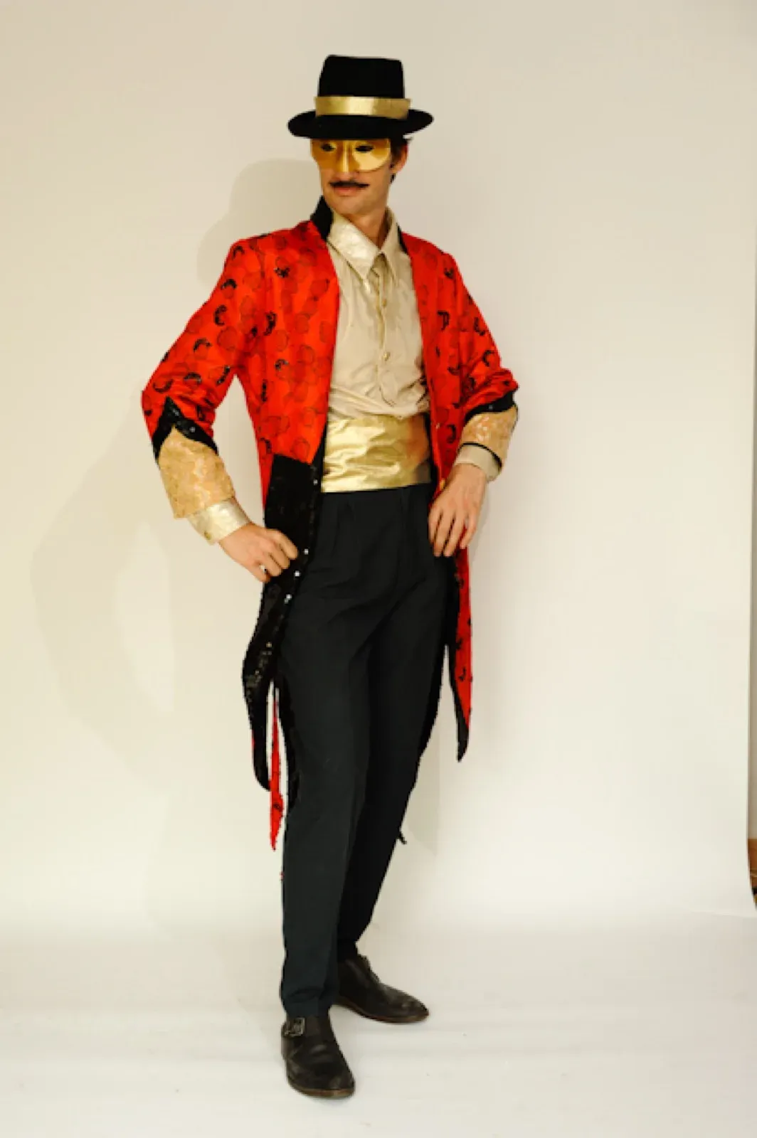 Red Jacket & golden shirt costume for hire in Hong Kong