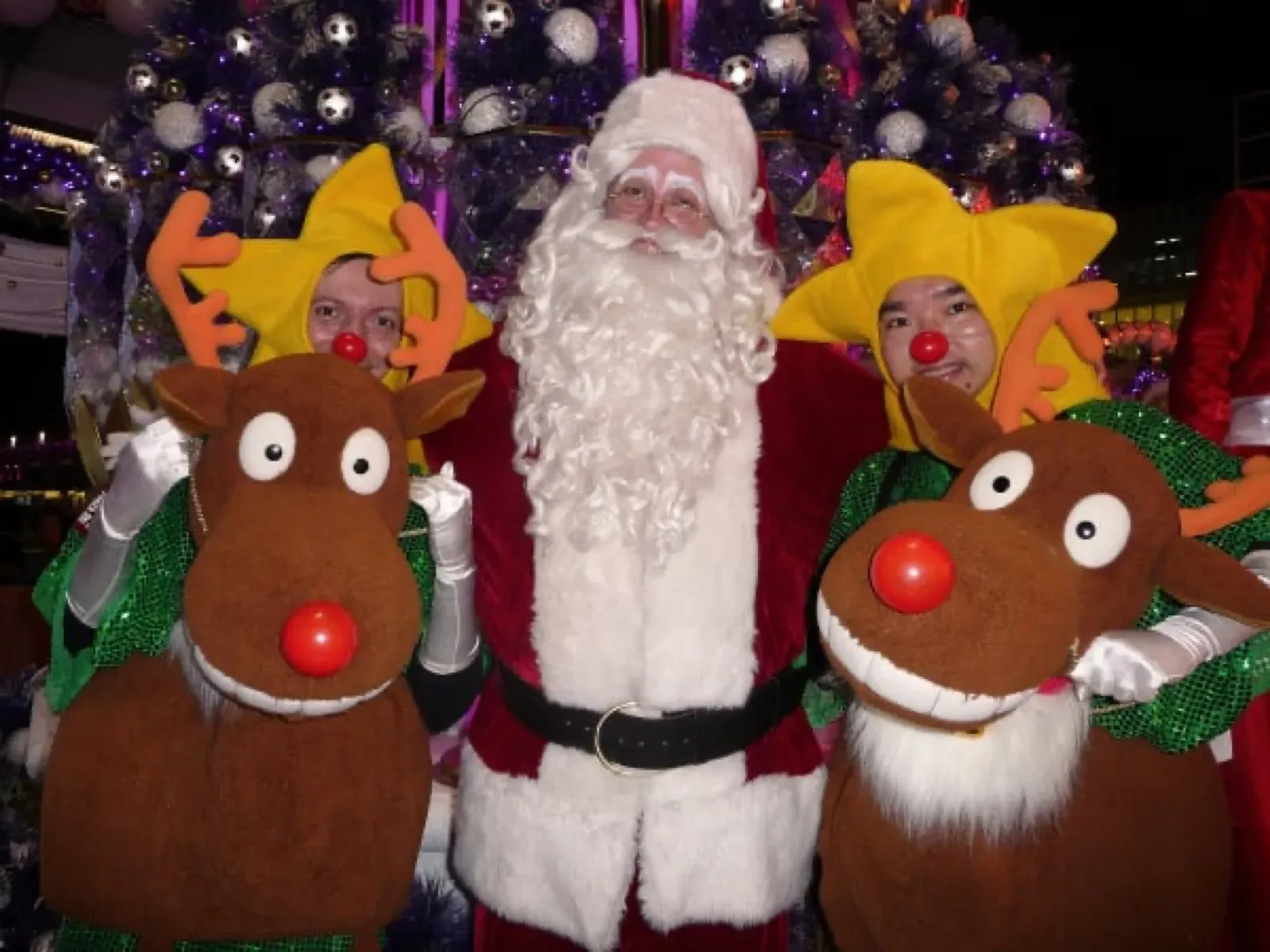 Star reindeer & Santa pose for Christmas promotion event