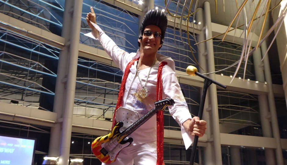 ELVIS PRESLEY ON STILTS