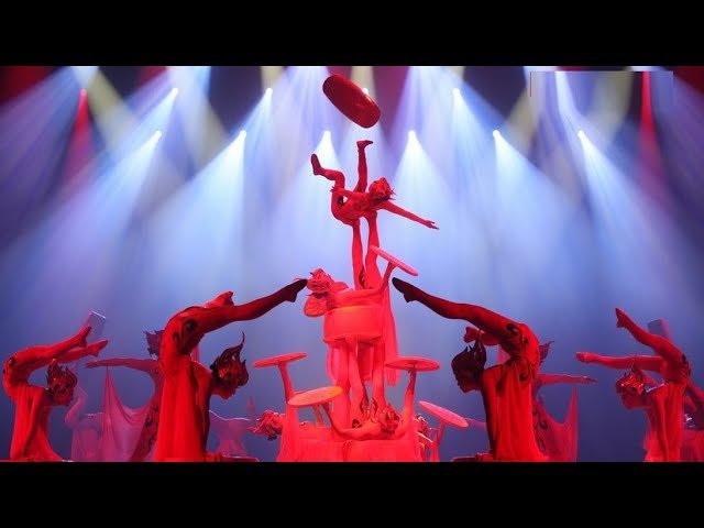 DRUM FOOT JUGGLING PERFORMANCE BY CHINESE CIRCUS ACROBATIC TROUPE