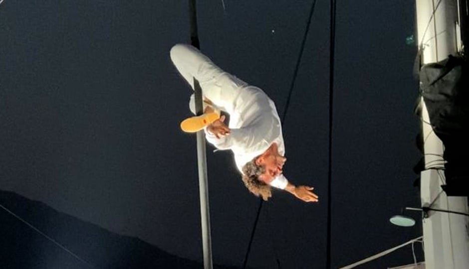 AERIAL POLE ACROBAT IN HONG KONG
